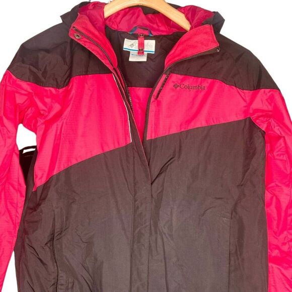 Columbia | Powder Alley Interchange Jacket Black Pink Nylon Size L (14/16) | EUC - Picture 4 of 15